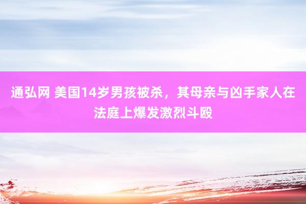 通弘网 美国14岁男孩被杀，其母亲与凶手家人在法庭上爆发激烈斗殴