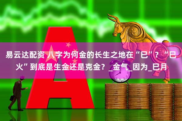 易云达配资 八字为何金的长生之地在“巳”？“巳火”到底是生金还是克金？_金气_因为_巳月